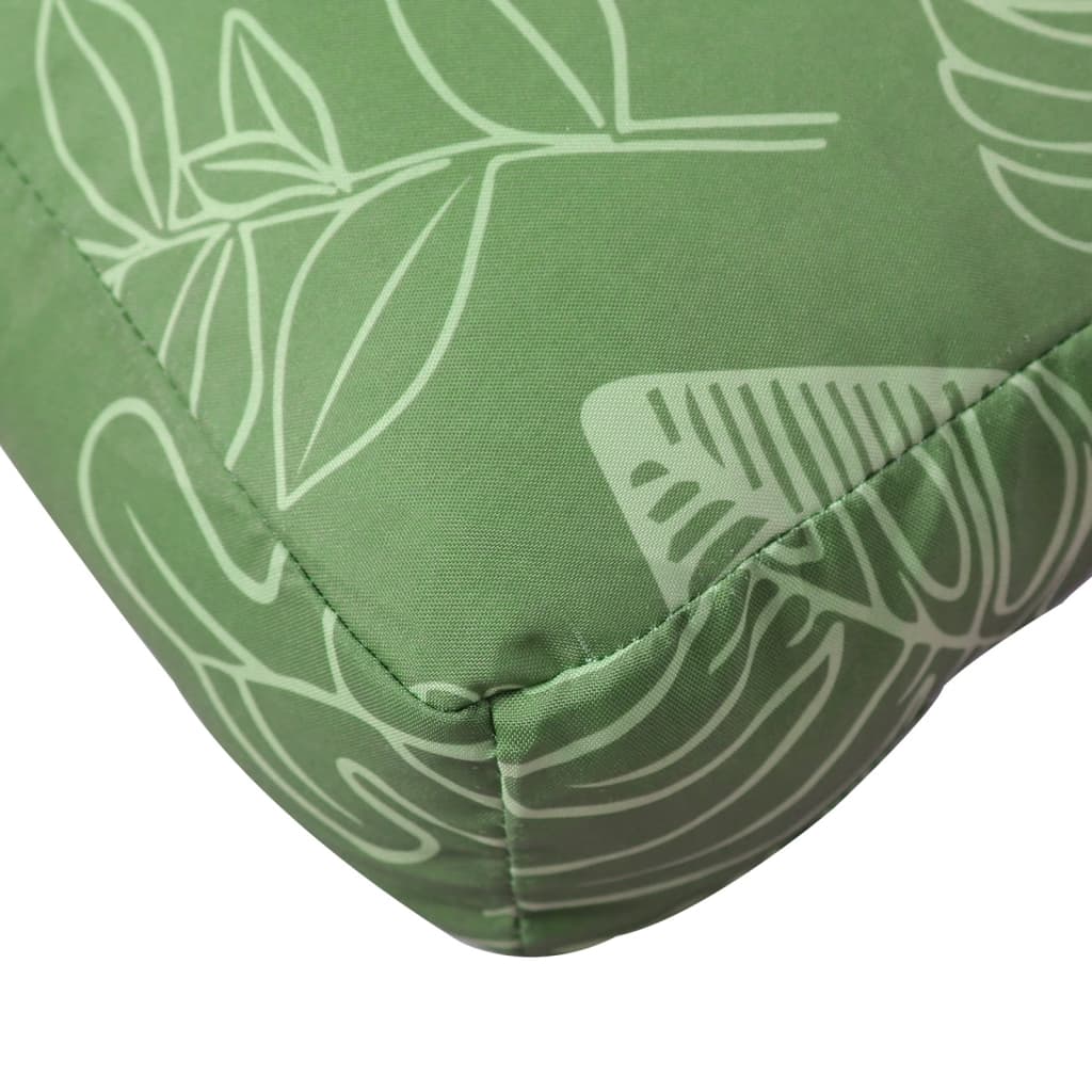vidaXL Coussin de palette motif feuilles 120x40x12 cm tissu