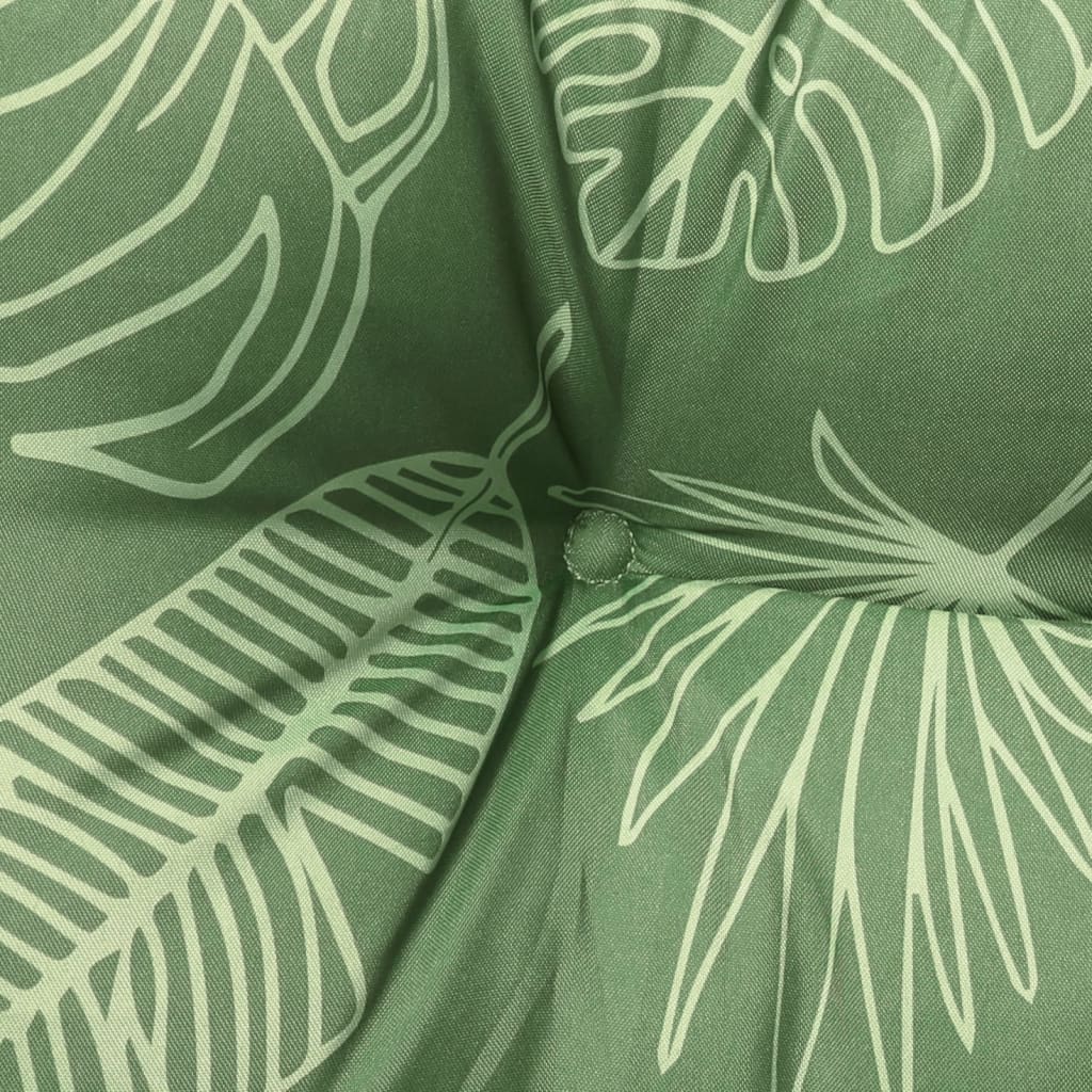 vidaXL Coussin de palette motif feuilles 120x40x12 cm tissu