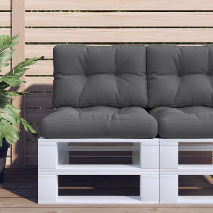 vidaXL Coussins de palette 2 pcs Anthracite Tissu