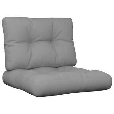 vidaXL Coussins pour palettes 2 pcs Gris Tissu