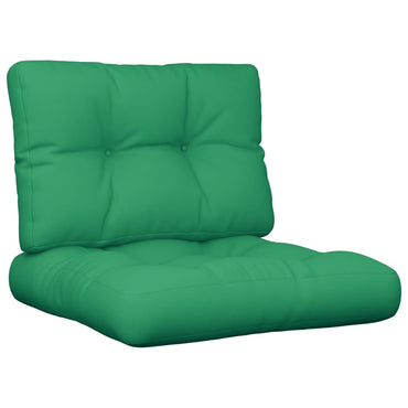 vidaXL Coussins de palette 2 pcs Vert Tissu