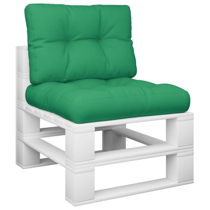 vidaXL Coussins de palette 2 pcs Vert Tissu