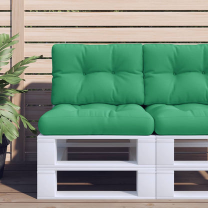 vidaXL Coussins de palette 2 pcs Vert Tissu