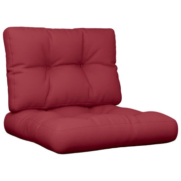 vidaXL Coussins de palette 2 pcs. Tissu Rouge bordeaux