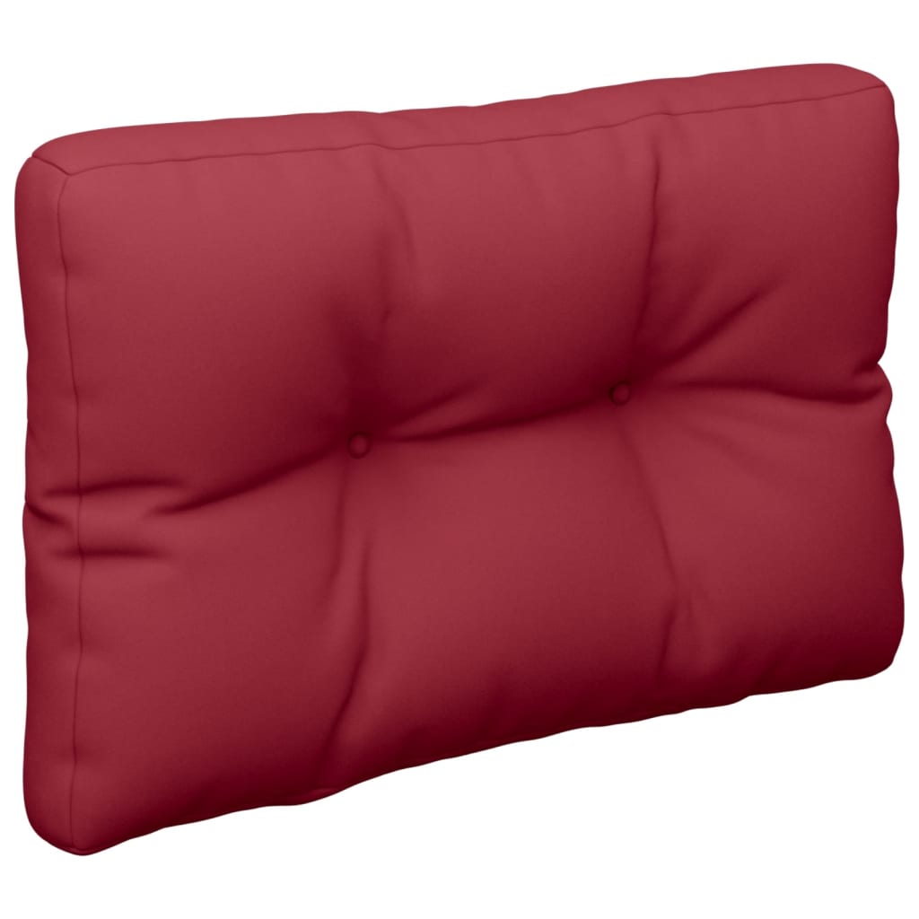 vidaXL Coussins de palette 2 pcs. Tissu Rouge bordeaux