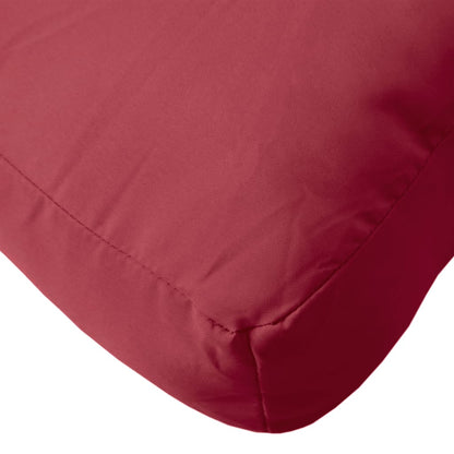 vidaXL Coussins de palette 2 pcs. Tissu Rouge bordeaux