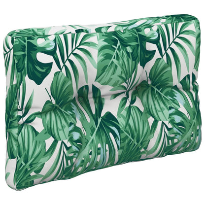 vidaXL Coussins de palette 2 pcs Motif à feuilles Tissu