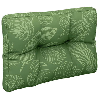 vidaXL Coussins de palettes 2 pcs Tissu motif feuilles