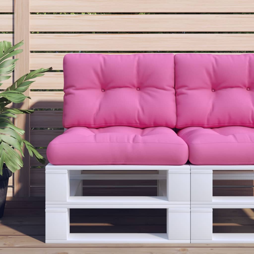 vidaXL Coussins de palette 2 pcs Tissu rose