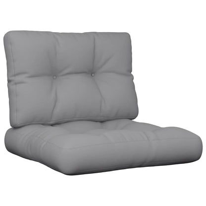 vidaXL Coussins pour palettes 2 pcs Gris Tissu