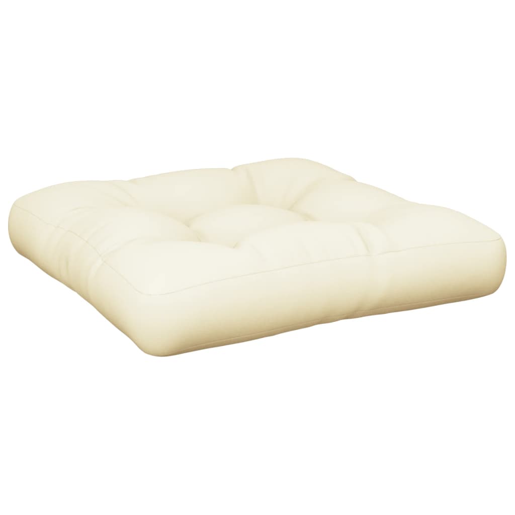 vidaXL Coussins de palette 2 pcs Crème Tissu