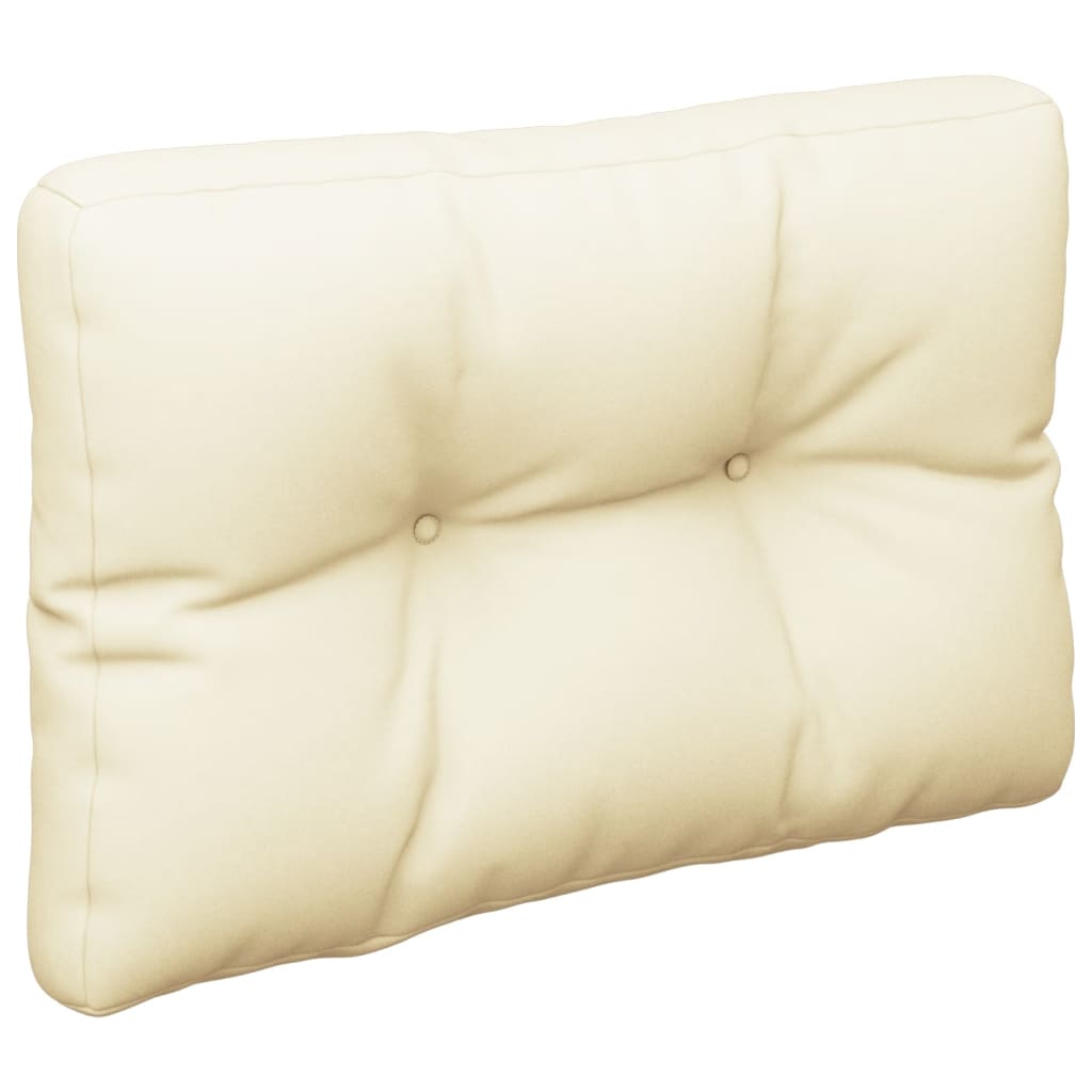 vidaXL Coussins de palette 2 pcs Crème Tissu
