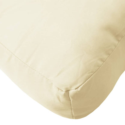 vidaXL Coussins de palette 2 pcs Crème Tissu