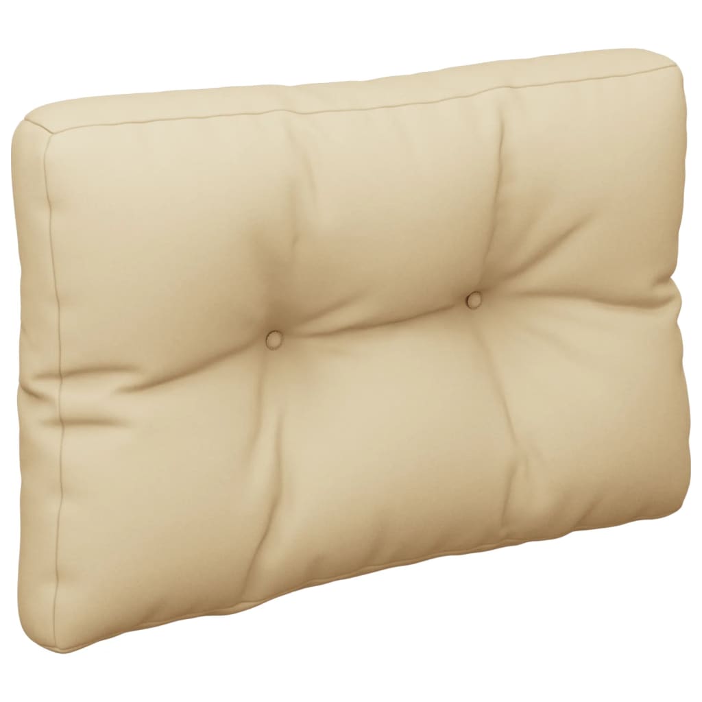 vidaXL Coussins de palette 2 pcs Beige Tissu
