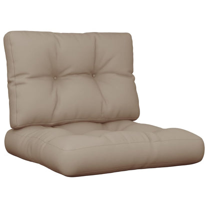 vidaXL Coussins pour palette 2 pcs Tissu taupe