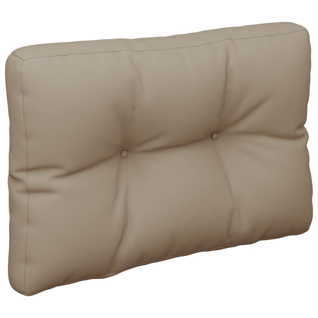 vidaXL Coussins pour palette 2 pcs Tissu taupe