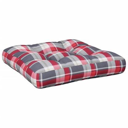 vidaXL Coussins pour palette 2 pcs Rouge à carreaux Tissu