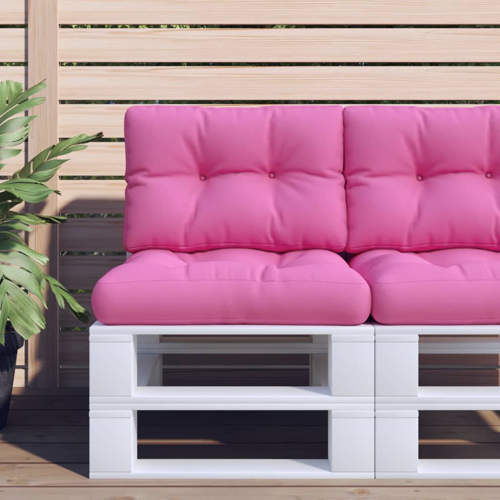 vidaXL Coussins de palette 2 pcs Tissu rose