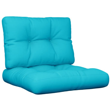 vidaXL Coussins de palette 2 pcs Turquoise Tissu