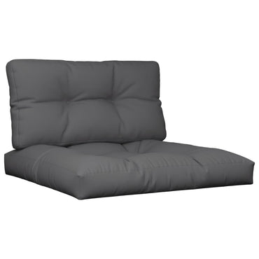vidaXL Coussins de palette 2 pcs Anthracite Tissu
