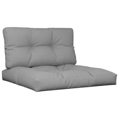 vidaXL Coussins pour palettes 2 pcs Gris Tissu