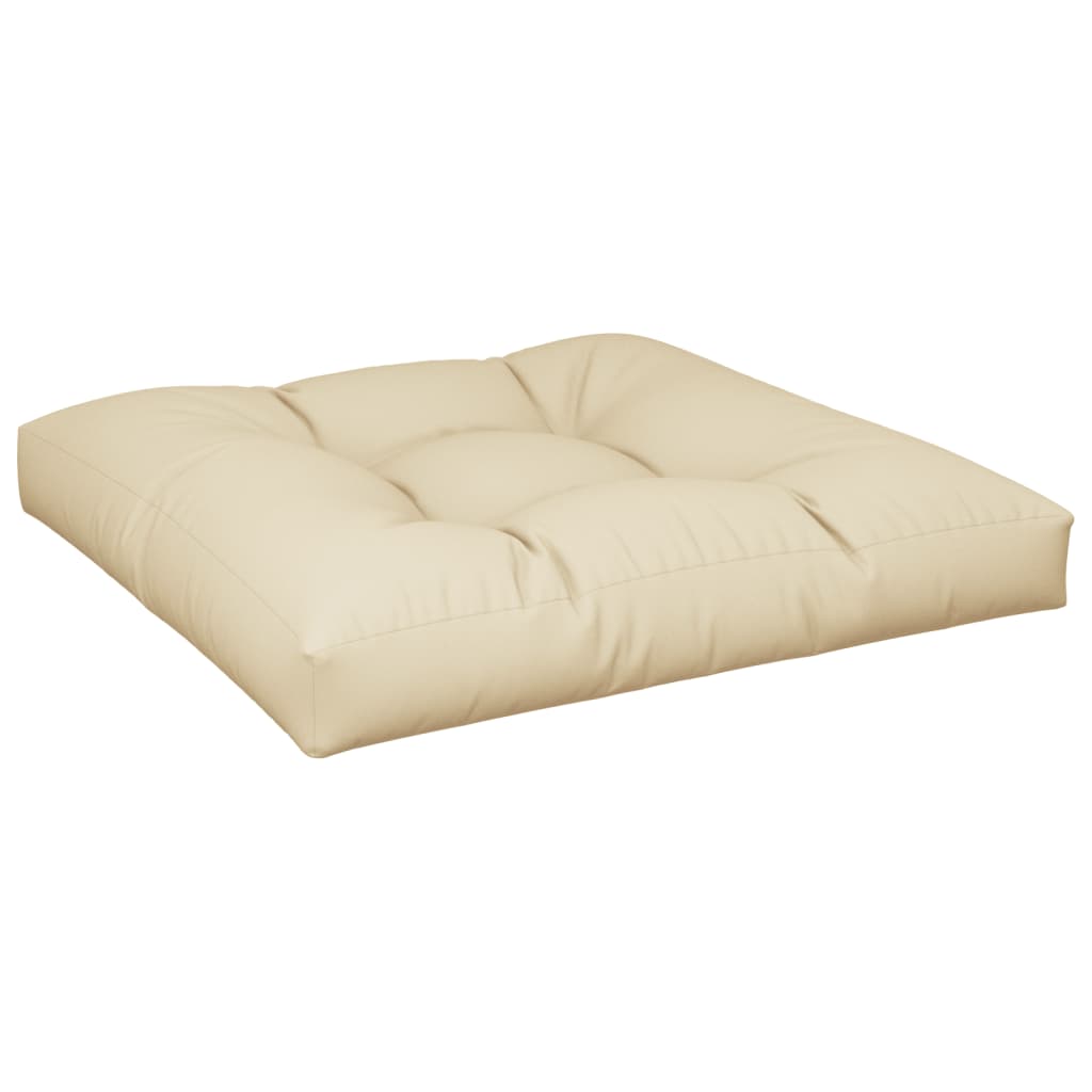 vidaXL Coussins de palette 2 pcs Beige Tissu