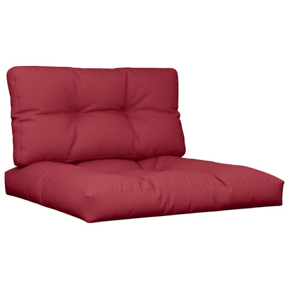 vidaXL Coussins de palette 2 pcs. Tissu Rouge bordeaux