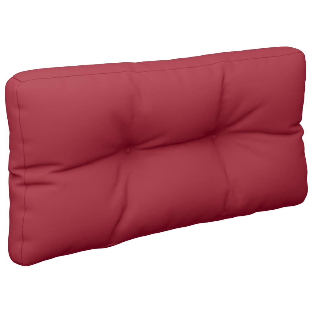 vidaXL Coussins de palette 2 pcs. Tissu Rouge bordeaux