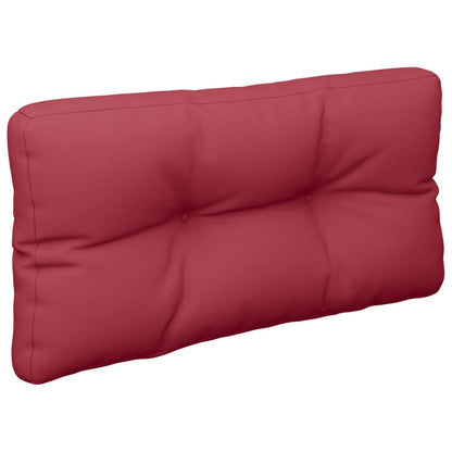 vidaXL Coussins de palette 2 pcs. Tissu Rouge bordeaux