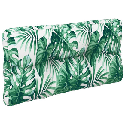 vidaXL Coussins de palettes 2 pcs Tissu motif feuilles