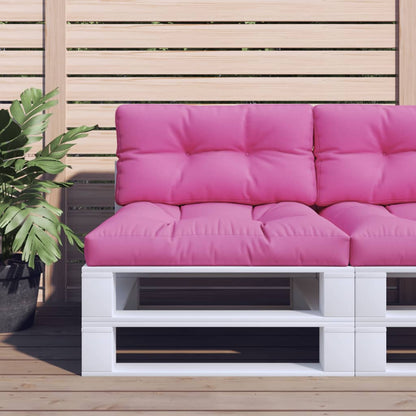 vidaXL Coussins de palette 2 pcs Tissu rose