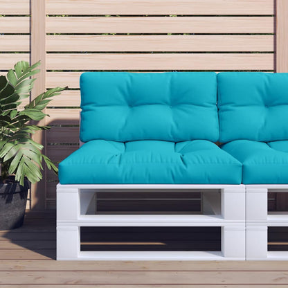 vidaXL Coussins de palette 2 pcs Turquoise Tissu