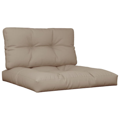vidaXL Coussins pour palette 2 pcs Tissu taupe