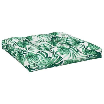 vidaXL Coussins de palettes 2 pcs Tissu motif feuilles