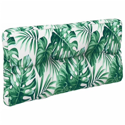 vidaXL Coussins de palettes 2 pcs Tissu motif feuilles