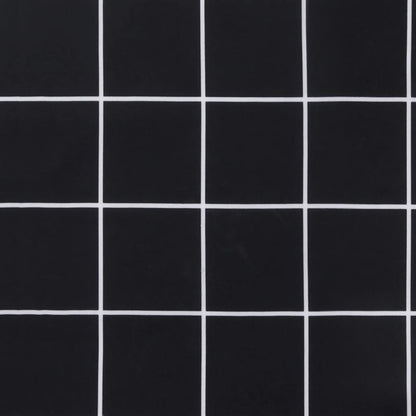 vidaXL Coussins de palette 2 pcs Motif à carreaux noir Tissu