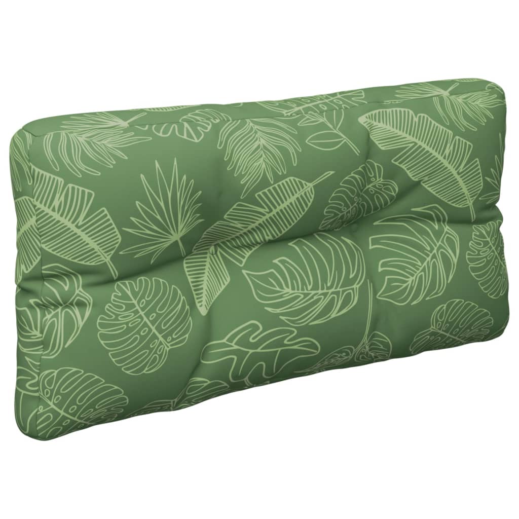 vidaXL Coussins de palettes 2 pcs Tissu motif feuilles