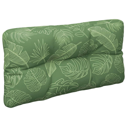 vidaXL Coussins de palettes 2 pcs Tissu motif feuilles