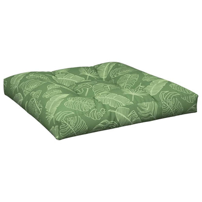 vidaXL Coussins de palettes 2 pcs Tissu motif feuilles