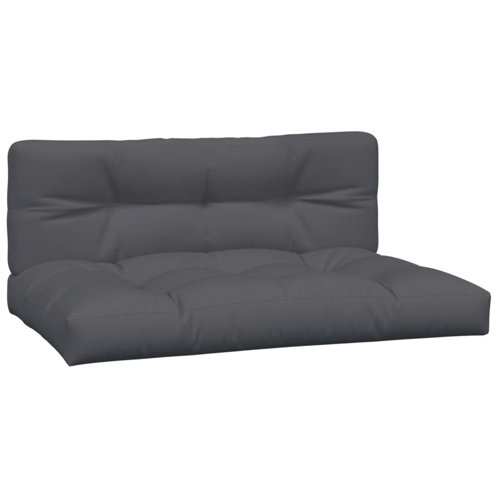 vidaXL Coussins de palette 2 pcs Anthracite Tissu