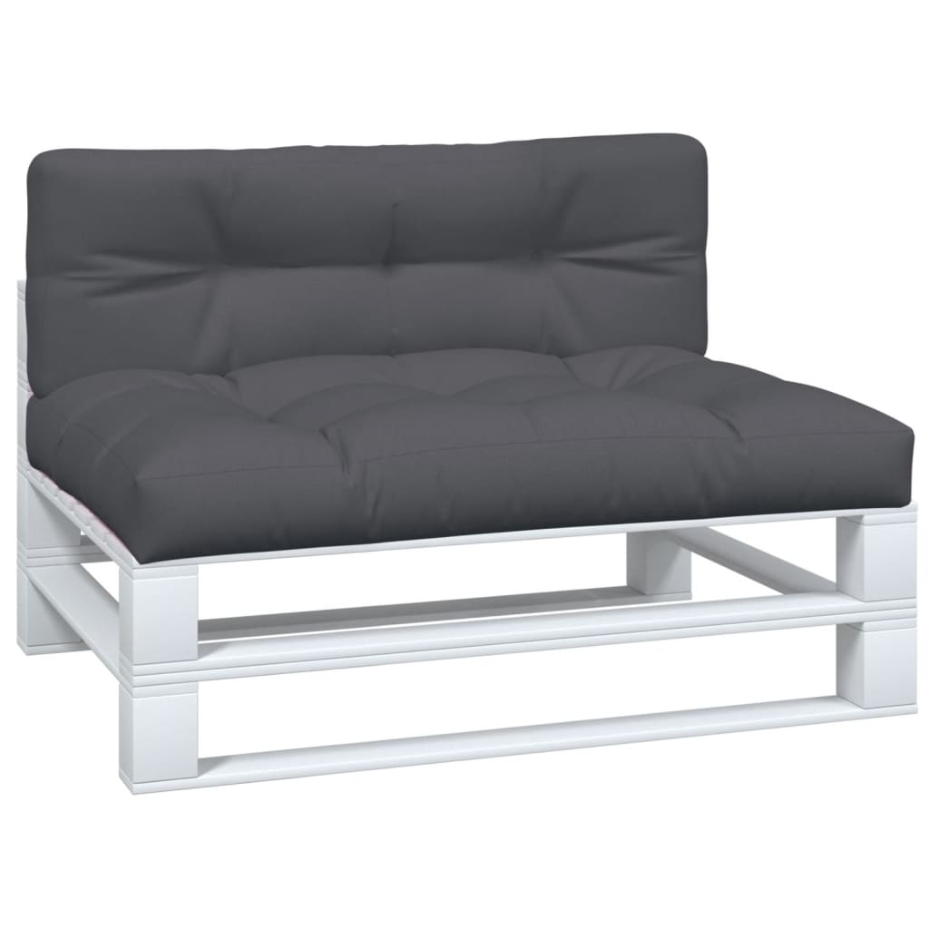 vidaXL Coussins de palette 2 pcs Anthracite Tissu