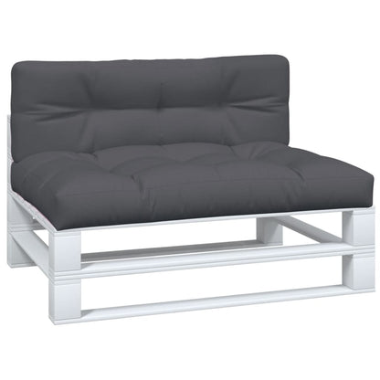 vidaXL Coussins de palette 2 pcs Anthracite Tissu