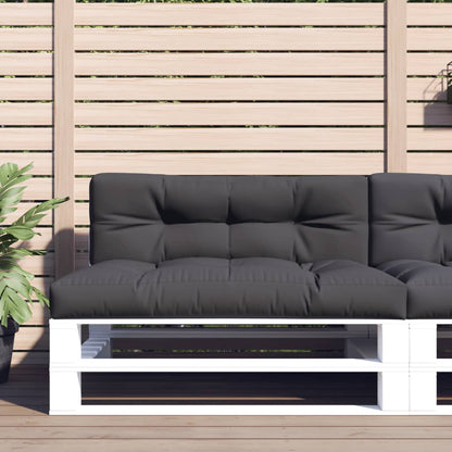 vidaXL Coussins de palette 2 pcs Anthracite Tissu