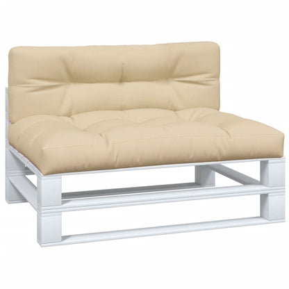 vidaXL Coussins de palette 2 pcs Beige Tissu