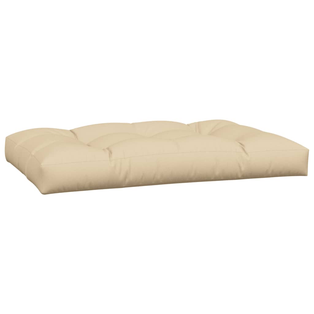 vidaXL Coussins de palette 2 pcs Beige Tissu