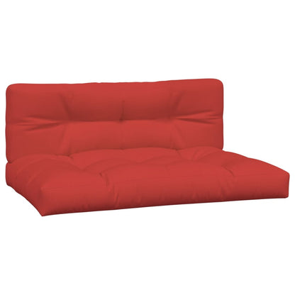vidaXL Coussins de palette 2 pcs Rouge Tissu