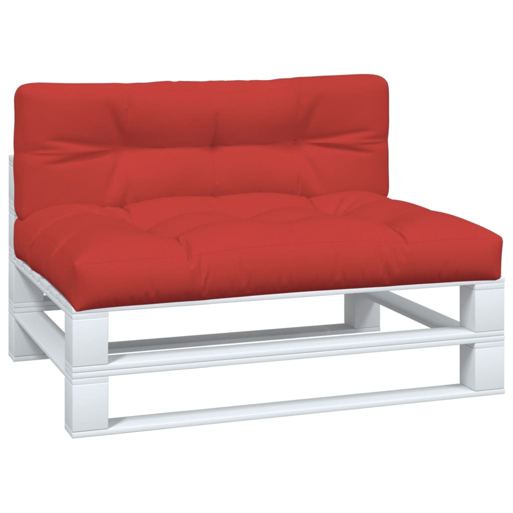 vidaXL Coussins de palette 2 pcs Rouge Tissu