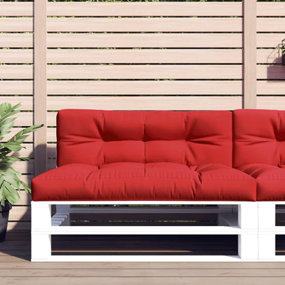 vidaXL Coussins de palette 2 pcs Rouge Tissu