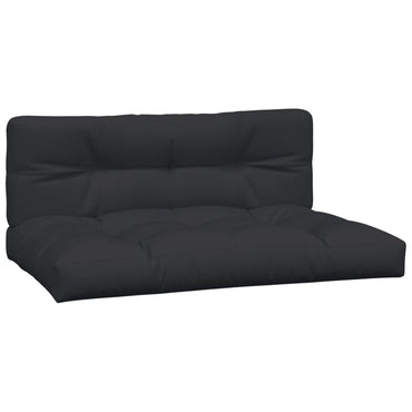 vidaXL Coussins de palette 2 pcs Noir Tissu