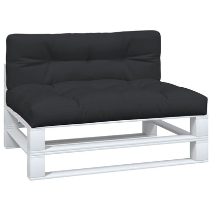 vidaXL Coussins de palette 2 pcs Noir Tissu